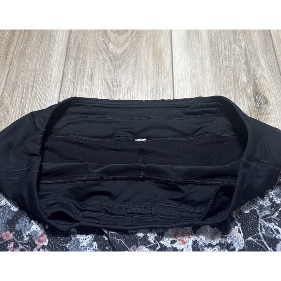 Lululemon Pace Rival Black Bloom Spring Floral Skirt - Size 10 - Picture 10 of 16
